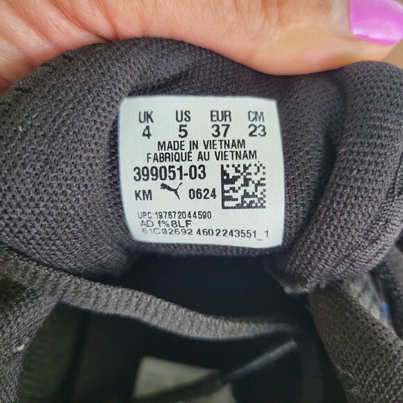 ✨Puma 5Y Big Kid Youth Shoes Running Sneakers Gray/Black 399051-03 - Picture 9 of 11